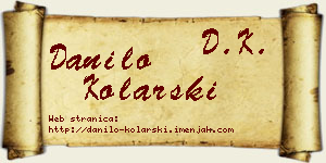 Danilo Kolarski vizit kartica